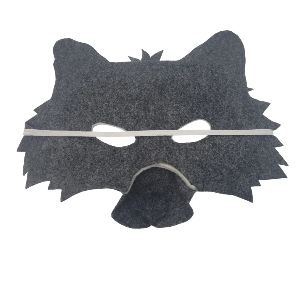 Felt Wolf Fox Animal Mask‎ Costume Dress Up Elastic Band Gray Children's Novelty